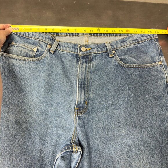 Vintage Polo Ralph Lauren Relaxed Fit Blue Jeans Cut 96572 Baggy Dad Denim - Picture 6 of 12